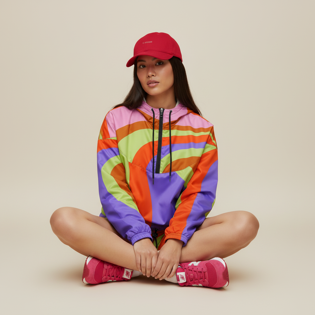 PRE-ORDER the Caloranti Rainbow Bright Windbreaker Delivery in two weeks