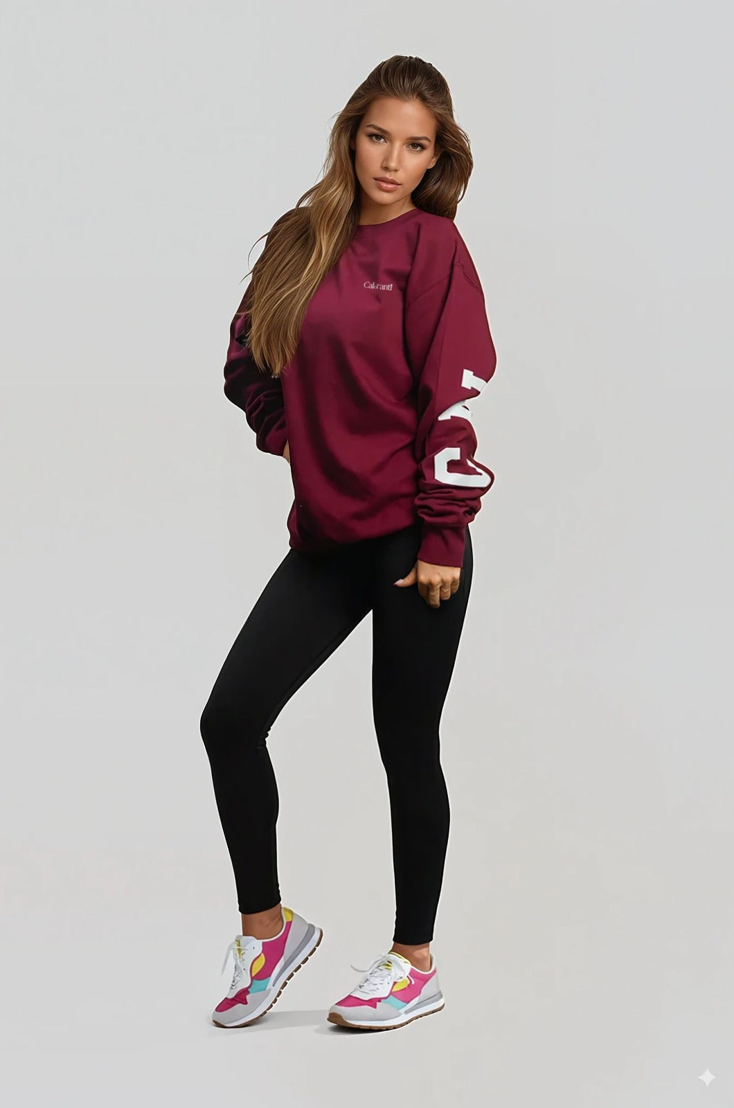Oversized Mulberry Cozy Crew Neck Sweatshirt - Perfect for Layering