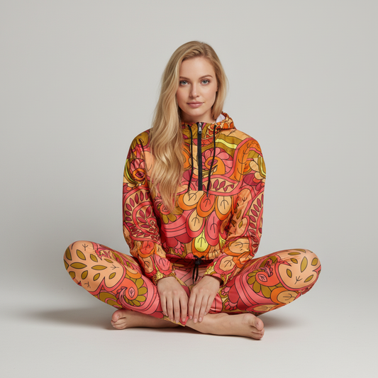 Retro Windbreaker Pre-Order: Paisley Women's retro Windbreaker — Breathable & Packable